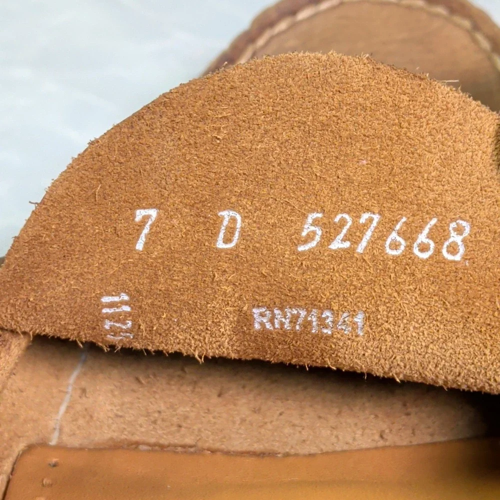LL BEAN Casco Bay Shoes Mens Size 7D Loafers Moccasin Boat Moc Toe Preppy Brown